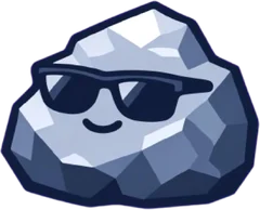 Cobble, a rock in sunglasses