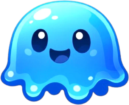 a round blue jellyfish