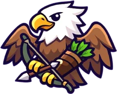 Kestrel, an eagle with a bow and arrows
