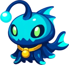 Minnow, a small deep-sea fish with a gold collar