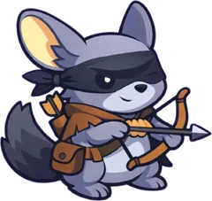 Nock, a masked raccoon archer