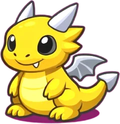 Saffron, a yellow baby dragon